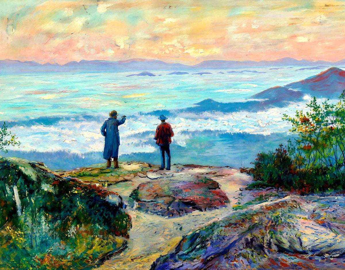 Above the Clouds, Asheville, NC in 1906 art print