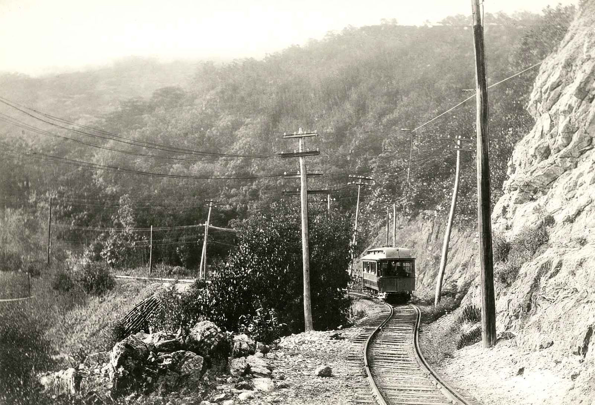 Reading PA Car on Neversink Mountain in 1903 vintage photo print