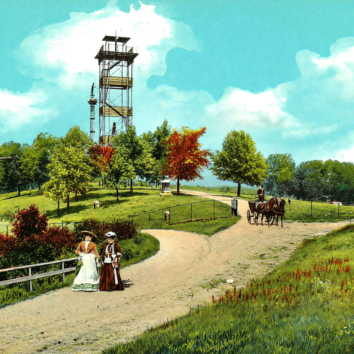 Bragg's Headquarters, Chattanooga, TN in 1863 vintage print