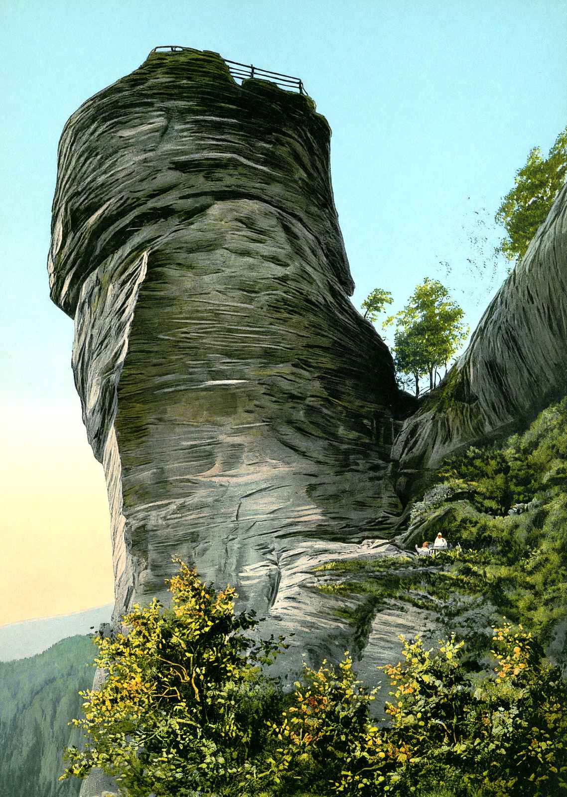 Chimney Rock, NC in 1907 vintage print