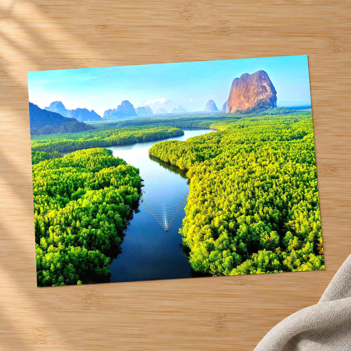 Aerial Phang Nga Bay in Thailand Photo Print Wall Decor