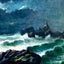 Corbierre Lighthouse, Jersey in 1904 art print