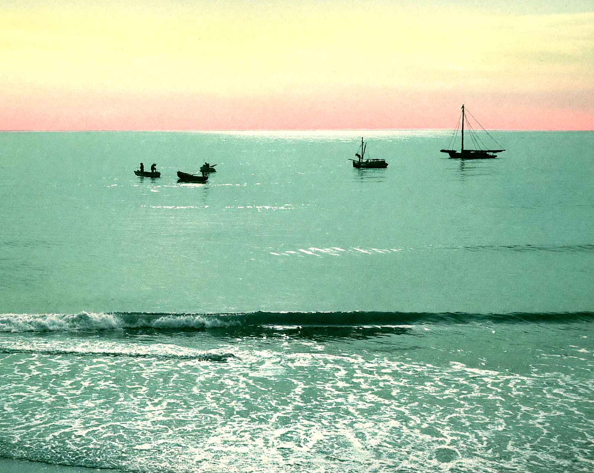 Clam Diggers, Atlantic City, NJ in 1901 vintage print