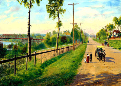 Kingston Pike, Knoxville, TN in 1907 art print