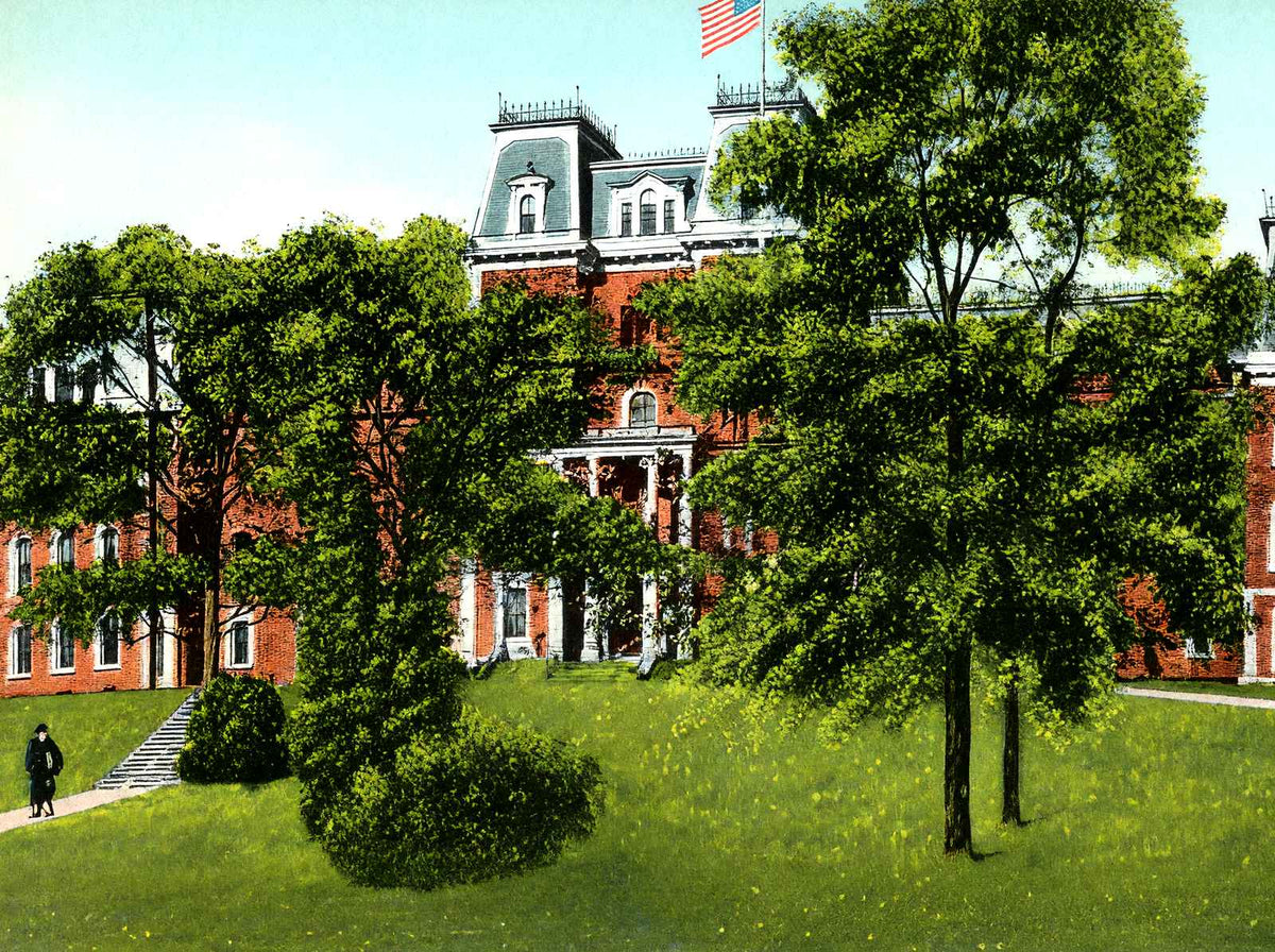 Pardee Hall, Lafayette College, Easton 1908 vintage print
