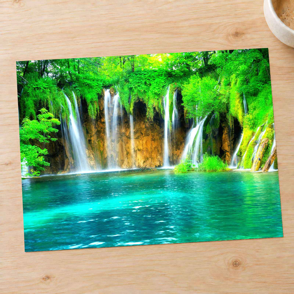 Multiple Waterfalls Cascading Photo Print Wall Decor