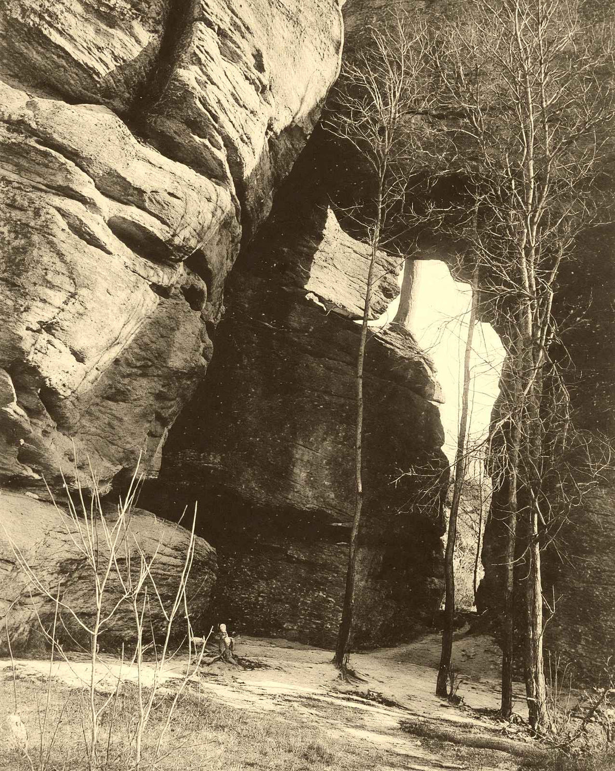 Twin Rocks, Rock City PA in 1904 vintage photo print