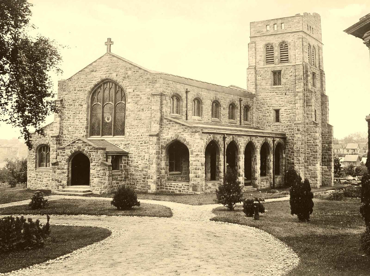 Hill School Chapel, Pottstown, PA in 1904 vintage print