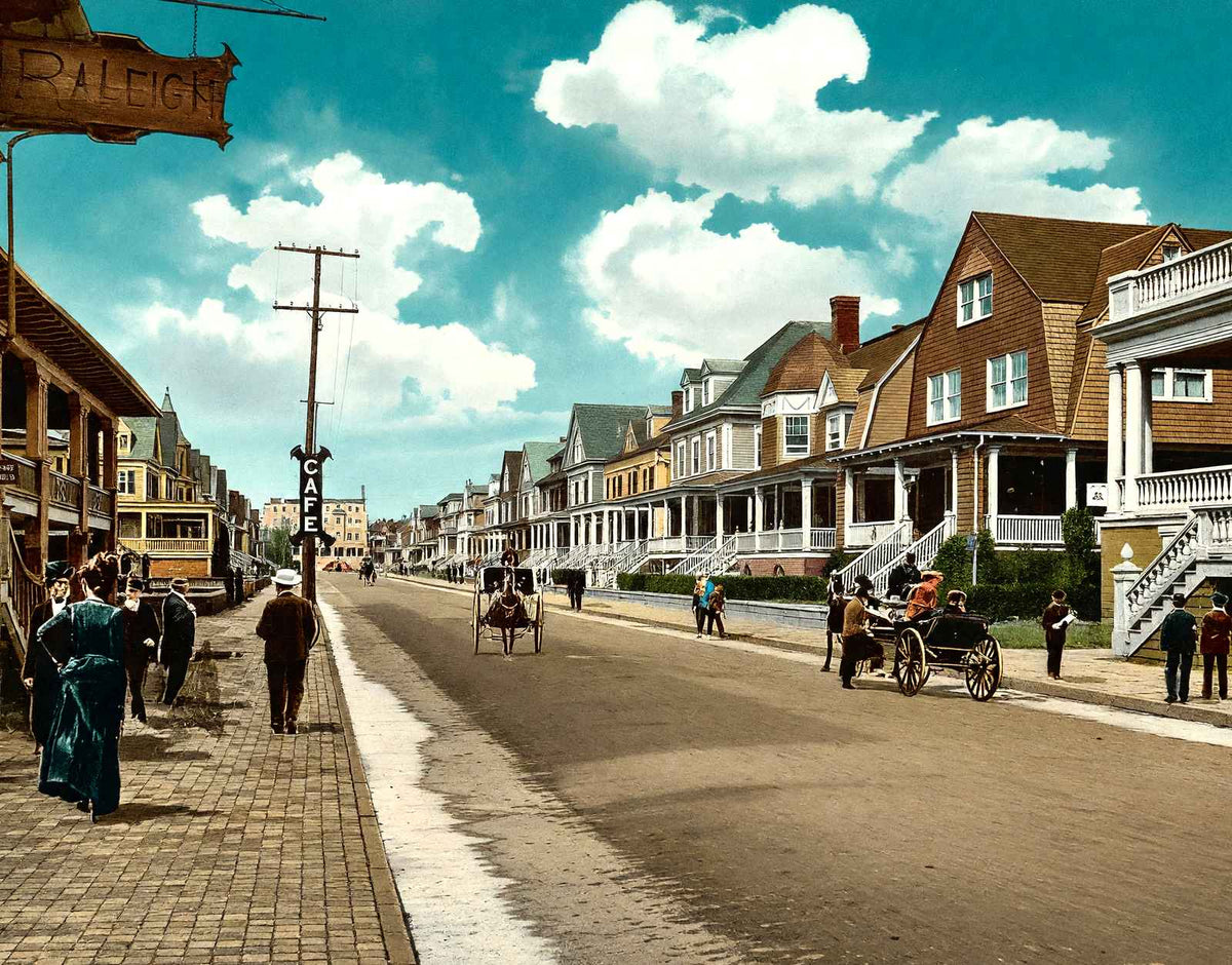 St. Charles Place, Atlantic City, NJ in 1901 vintage print