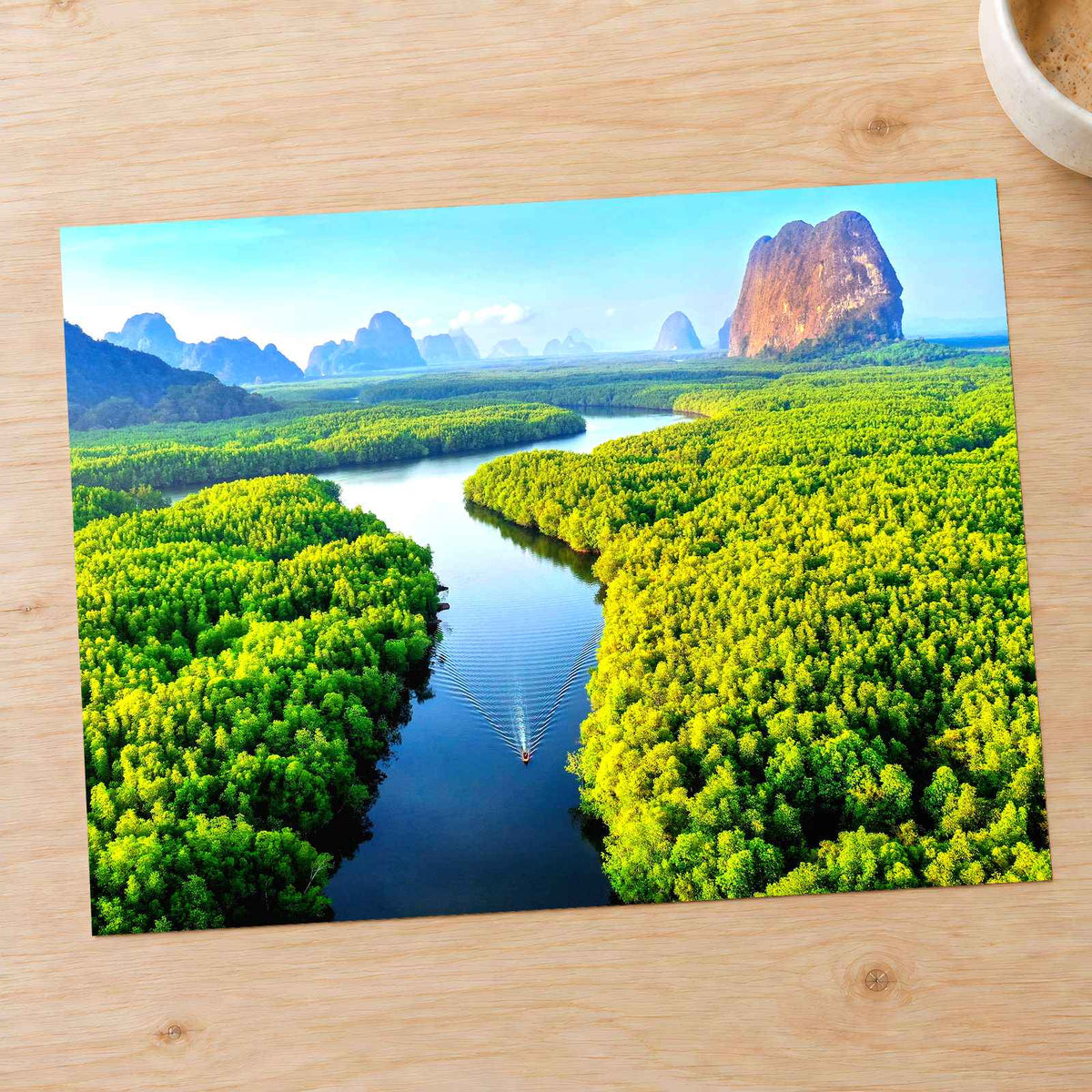 Aerial Phang Nga Bay in Thailand Photo Print Wall Decor