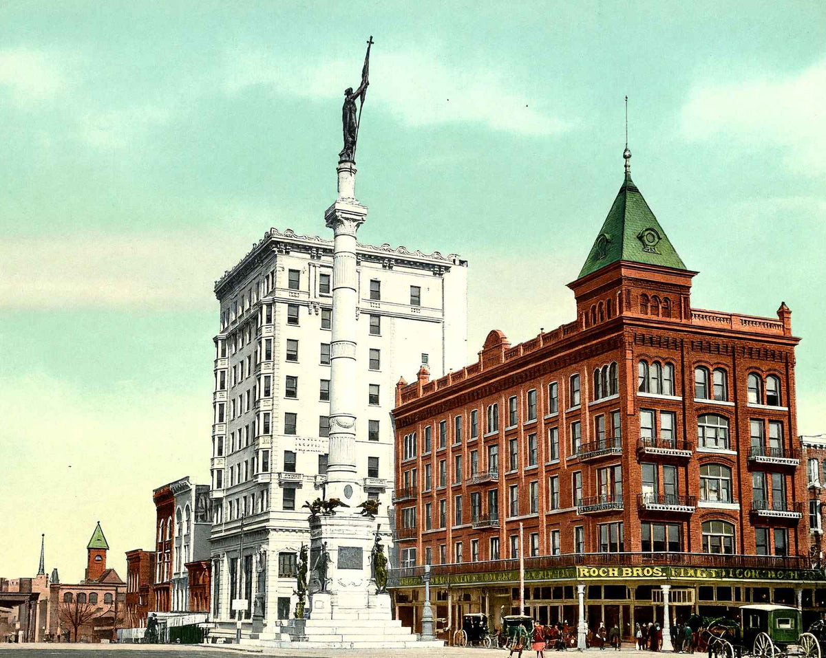 Allentown National Bank, PA in 1907 vintage print