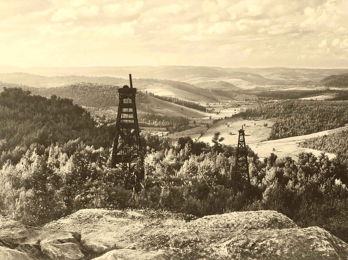 Four-Mile Valley from Rock City, Bradford PA vintage photo print