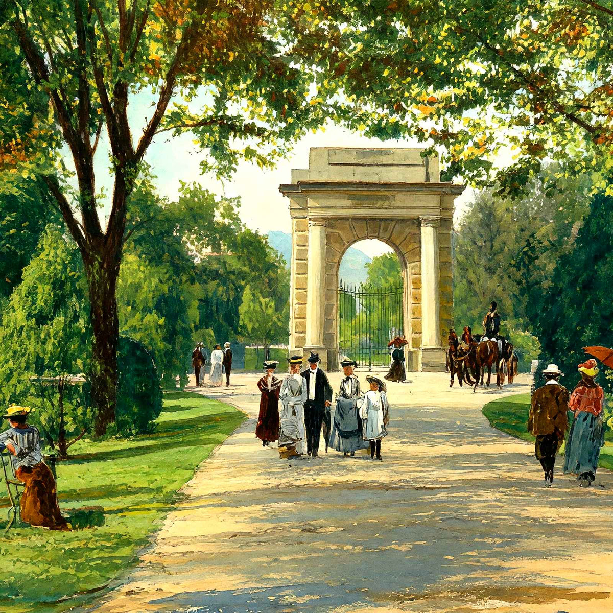 National Cemetery Entrance, Chattanooga, TN painting