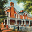 Home of Andrew Johnson, Greenville, TN vintage print
