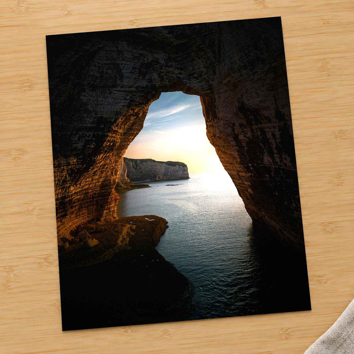 Ocean Inside a Cave in Étretat by Mikita Chyrkun Photo Print Wall Decor