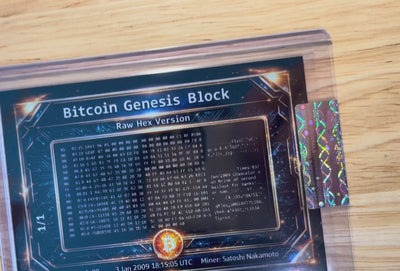 1/1 BITCOIN Genesis Block Holo Pixels Card - 2026 GleeBeeCo #BGBK-1 - One Made