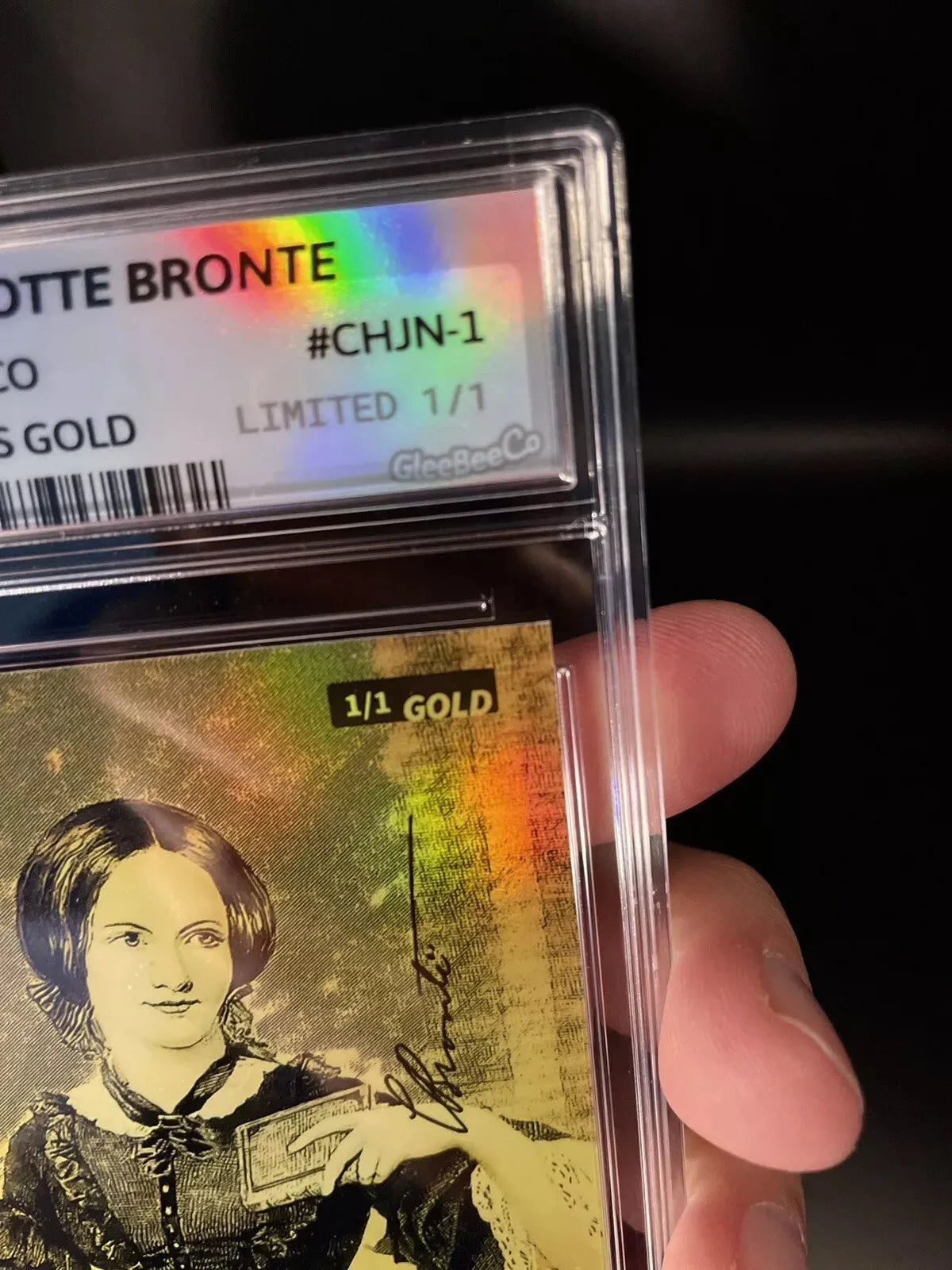 1/1 2024 GleeBeeCo CHARLOTTE BRONTE Jane Eyre Holo GOLD Card ONE MADE *Rare*