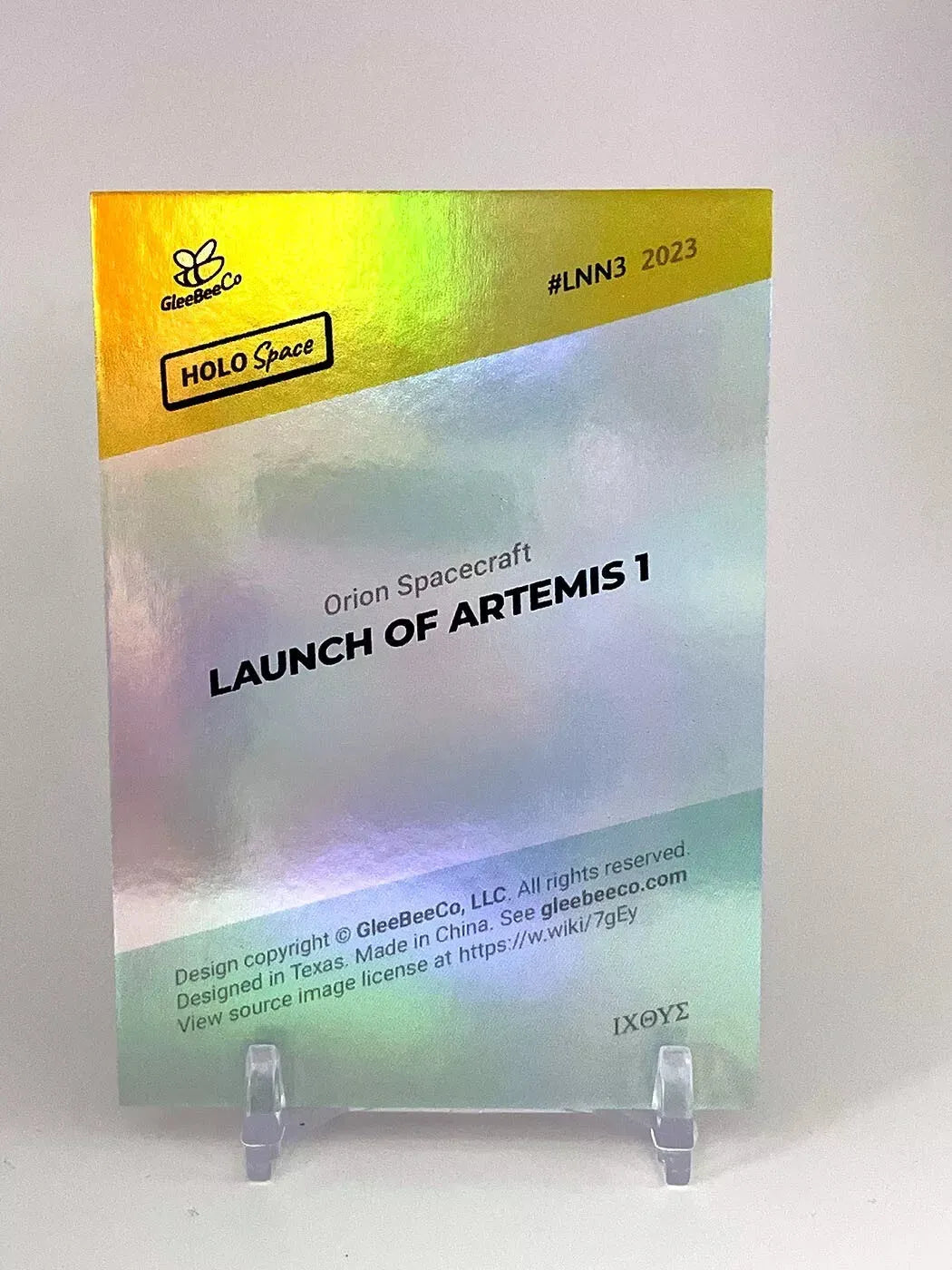 LAUNCH OF ARTEMIS 1 Rocket Card - Holographic GleeBeeCo SPACE / NASA #LNN3