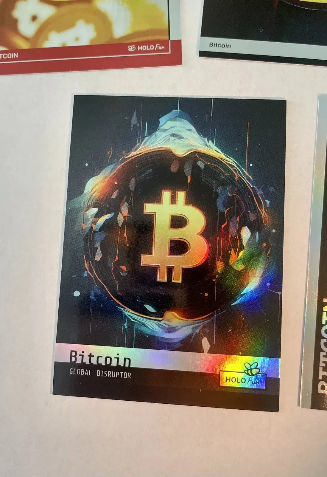 5 Bitcoin Holographic Trading Cards Lot (GleeBeeCo) - Awesome