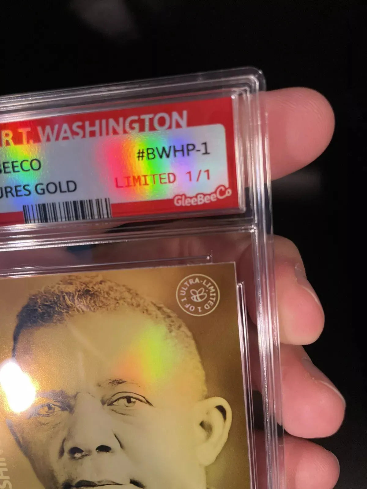 1/1 2024 GleeBeeCo BOOKER T WASHINGTON Holo Gold Signature Card #BWHP ONE & ONLY