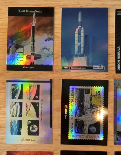 30 Incredible Space Cards (Holographic) - GleeBeeCo - NASA, Apollo 13, ISS, More