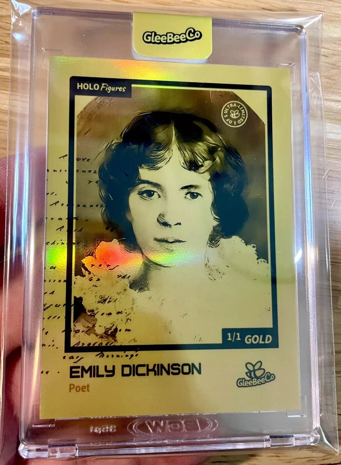 1/1 Rare EMILY DICKINSON Card GOLD Holo Parallel One in Existence 2024 GleeBeeCo