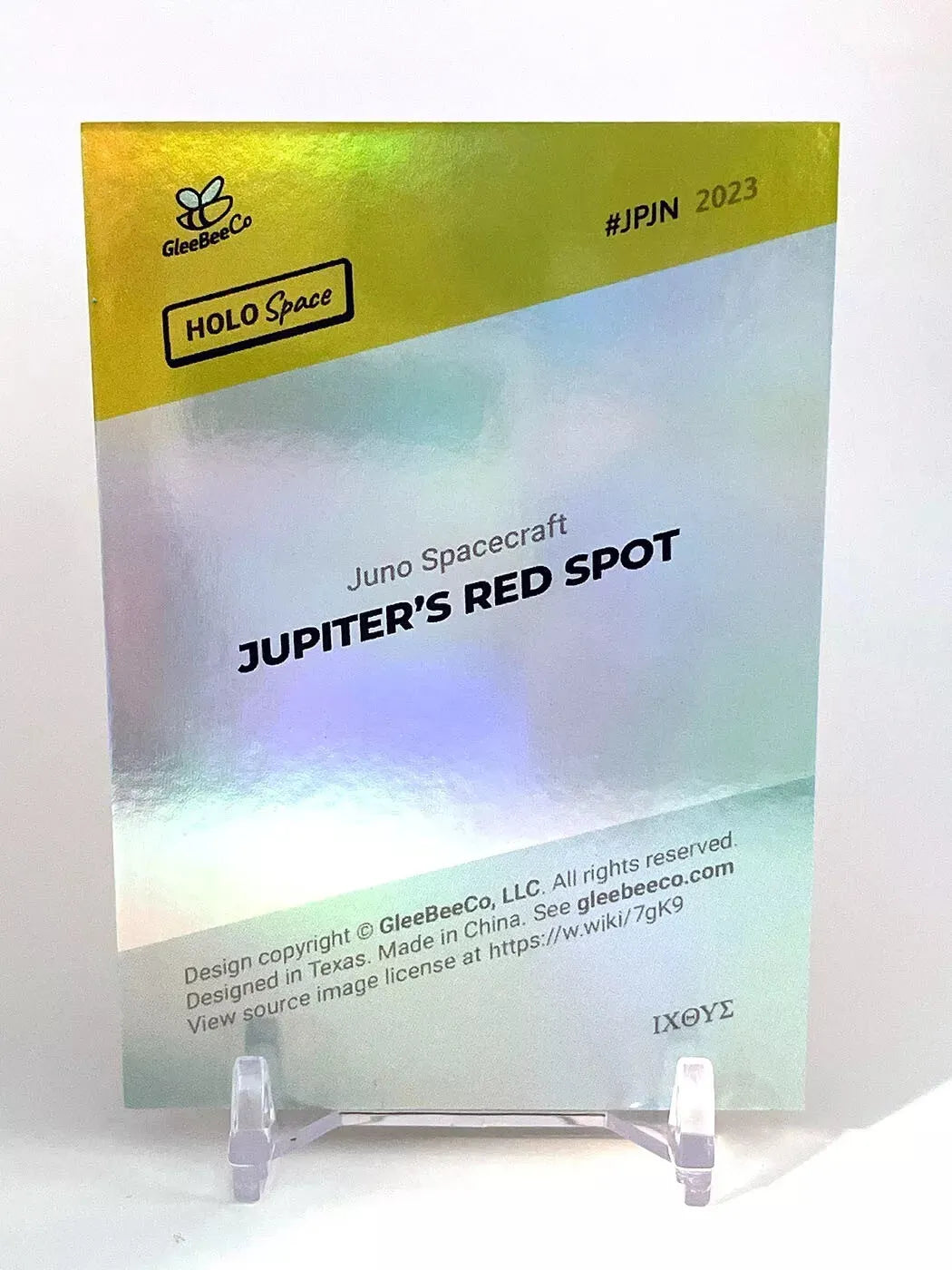 JUPITER'S RED SPOT (Juno Spacecraft) Holographic Card - 2023 GleeBeeCo #JPJN