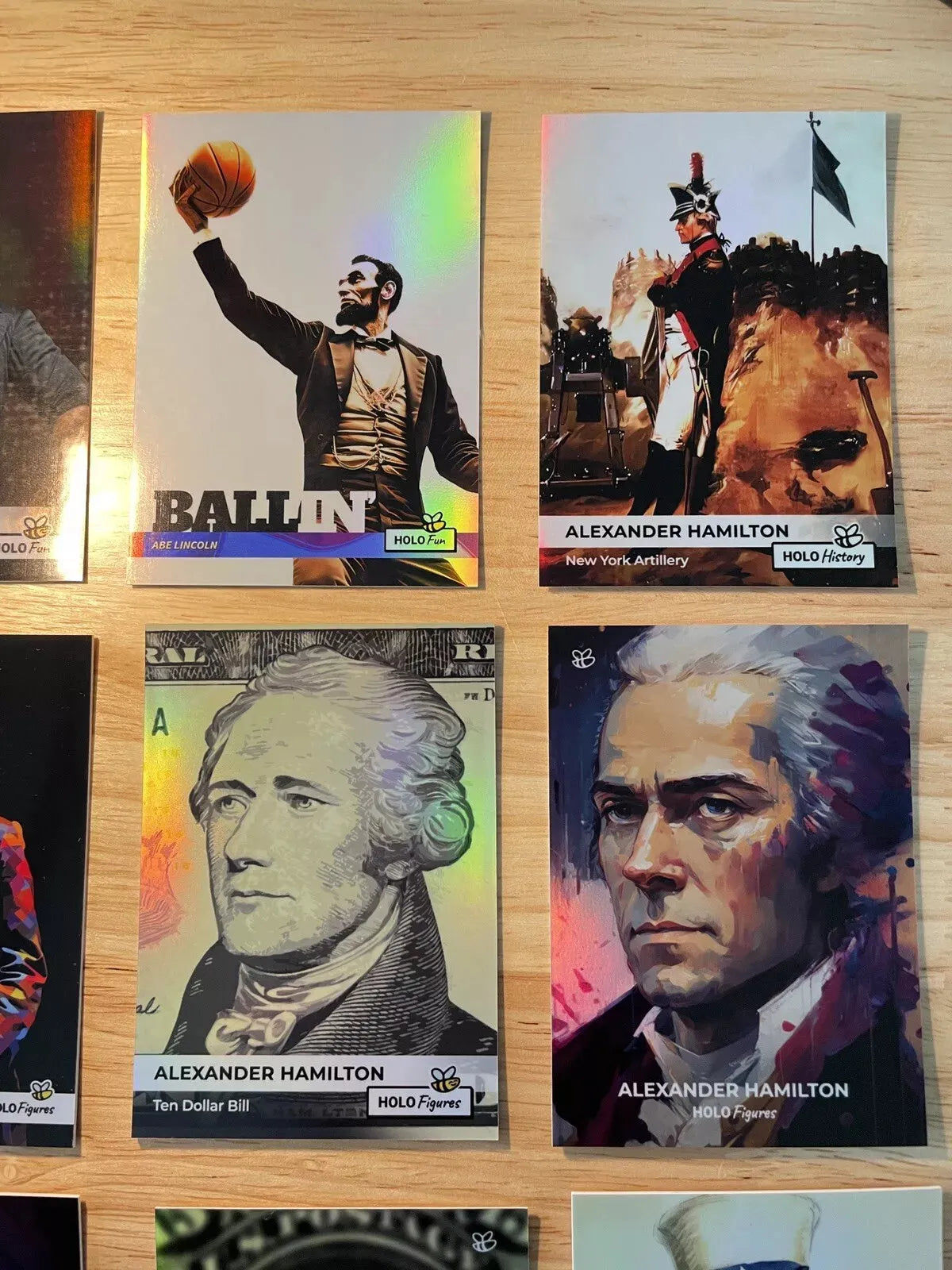 American Statesmen Holographic 12 Card Lot, GleeBeeCo; Washington, Lincoln, More