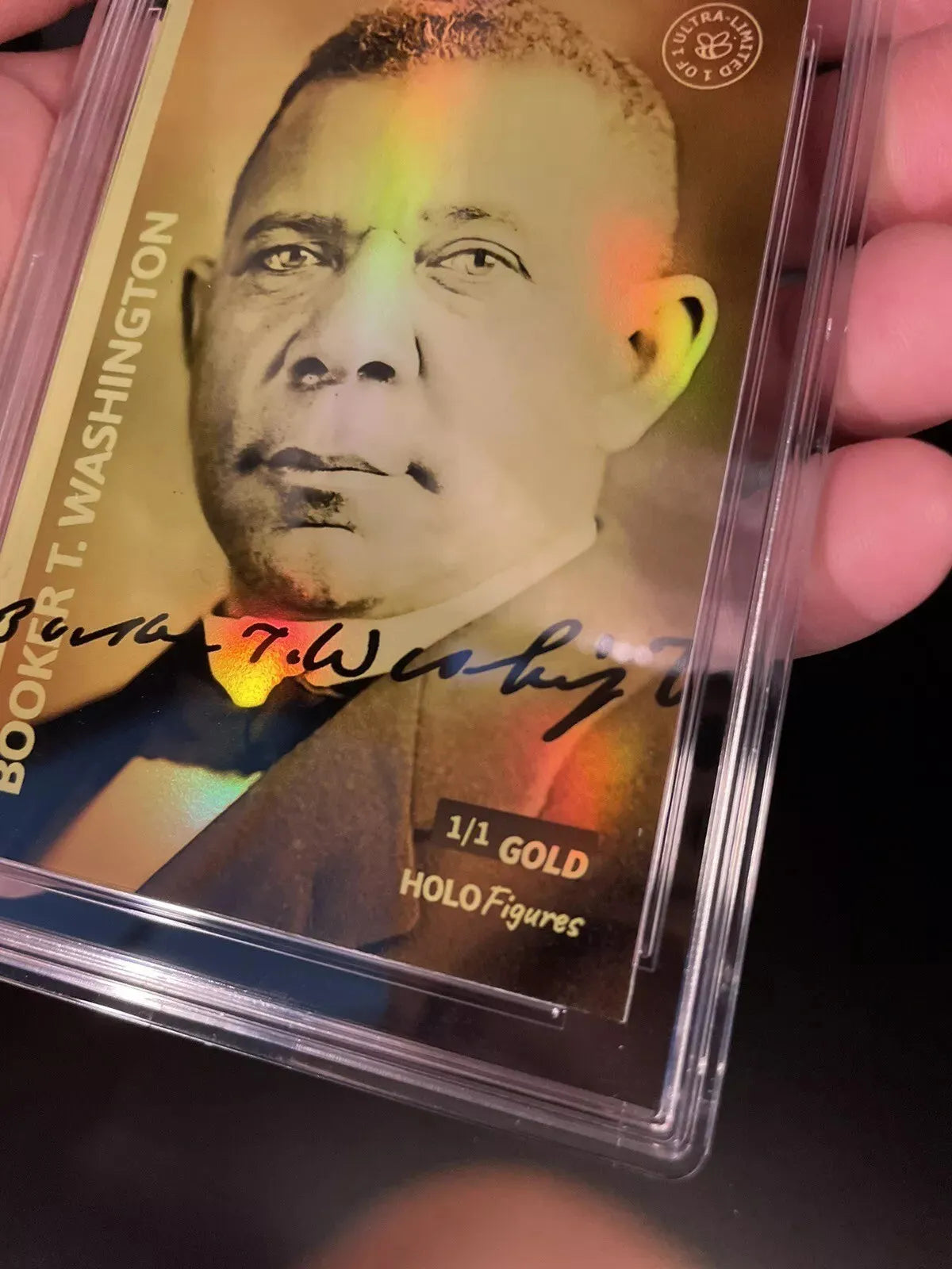 1/1 2024 GleeBeeCo BOOKER T WASHINGTON Holo Gold Signature Card #BWHP ONE & ONLY