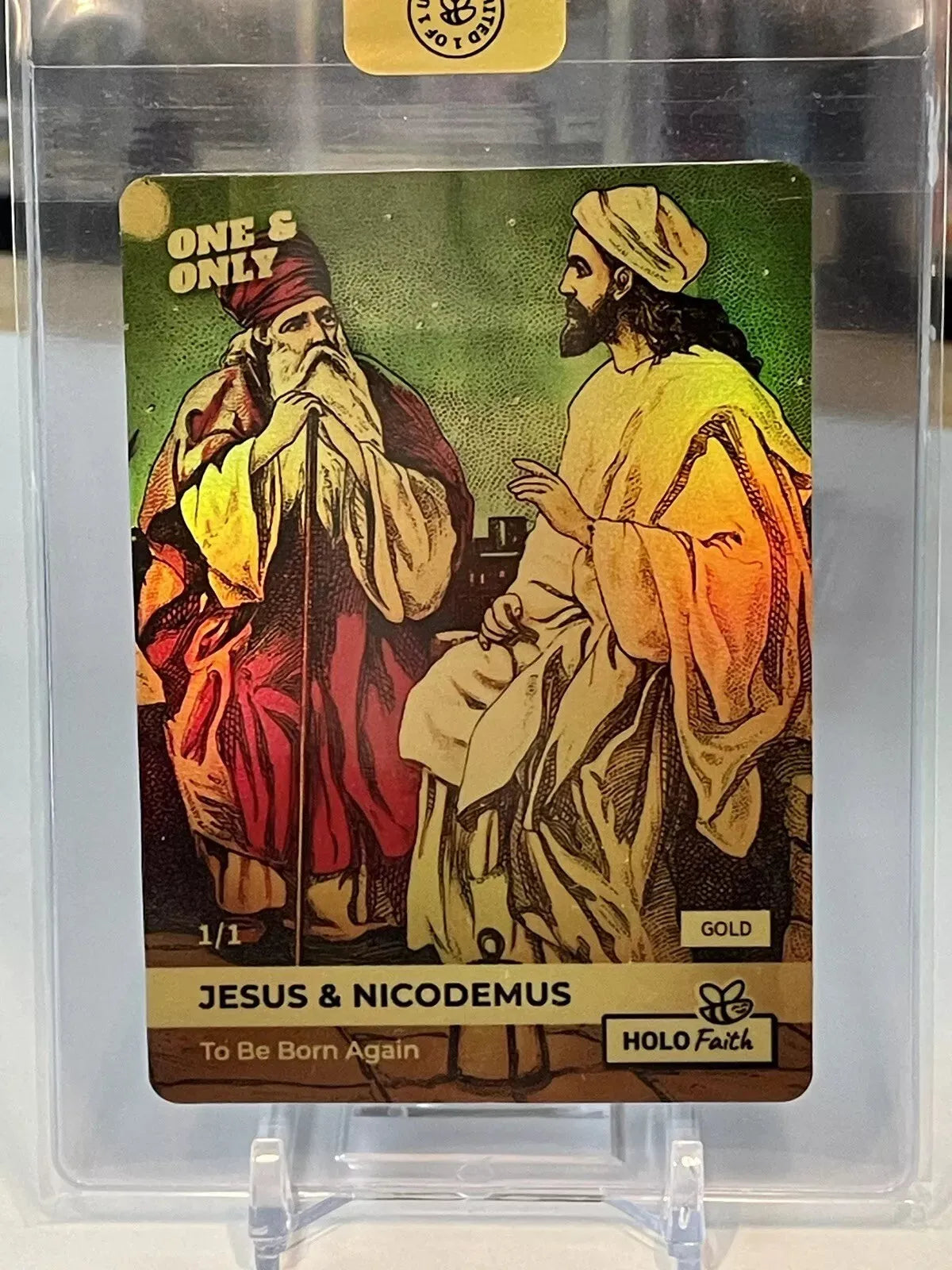 Two 1/1 Jesus Christ / Nicodemus Holo Gold Cards GleeBeeCo 2024 Print Run 1 Each