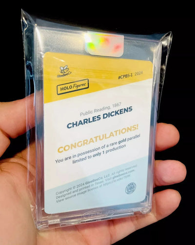 1/1 2024 GleeBeeCo CHARLES DICKENS Public Reading ENCASED HoloGold Card ONE MADE