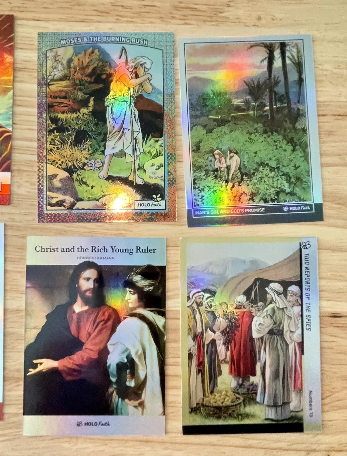 20 Bible Story Cards (Holographic) - GleeBeeCo - Christian Trading Cards