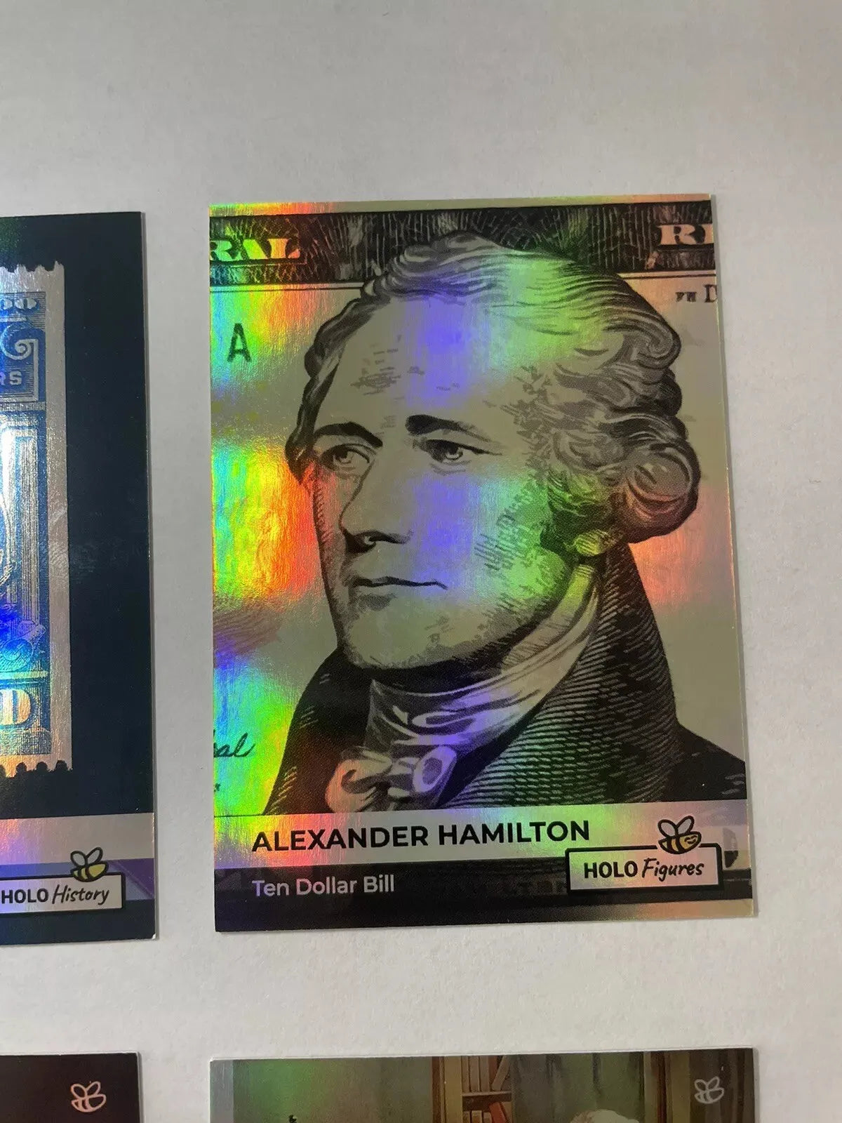 4 Alexander Hamilton Holographic Trading Cards Lot (GleeBeeCo)