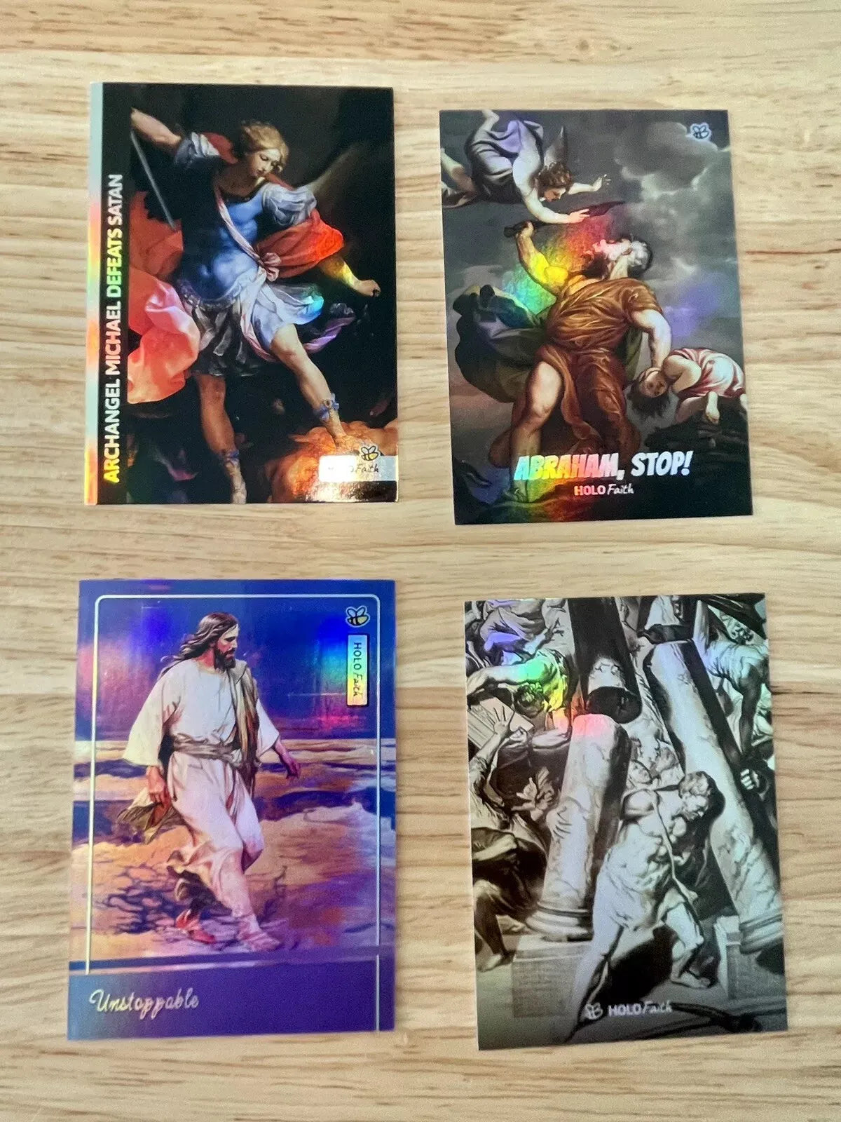 20 Bible Story Cards (Holographic) - GleeBeeCo - Christian Trading Cards