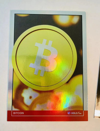 5 Bitcoin Holographic Trading Cards Lot (GleeBeeCo) - Awesome