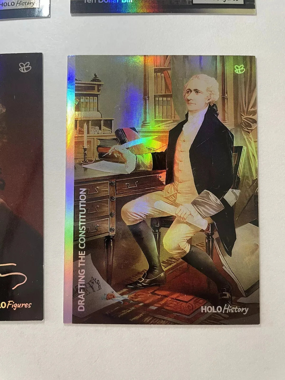 4 Alexander Hamilton Holographic Trading Cards Lot (GleeBeeCo)