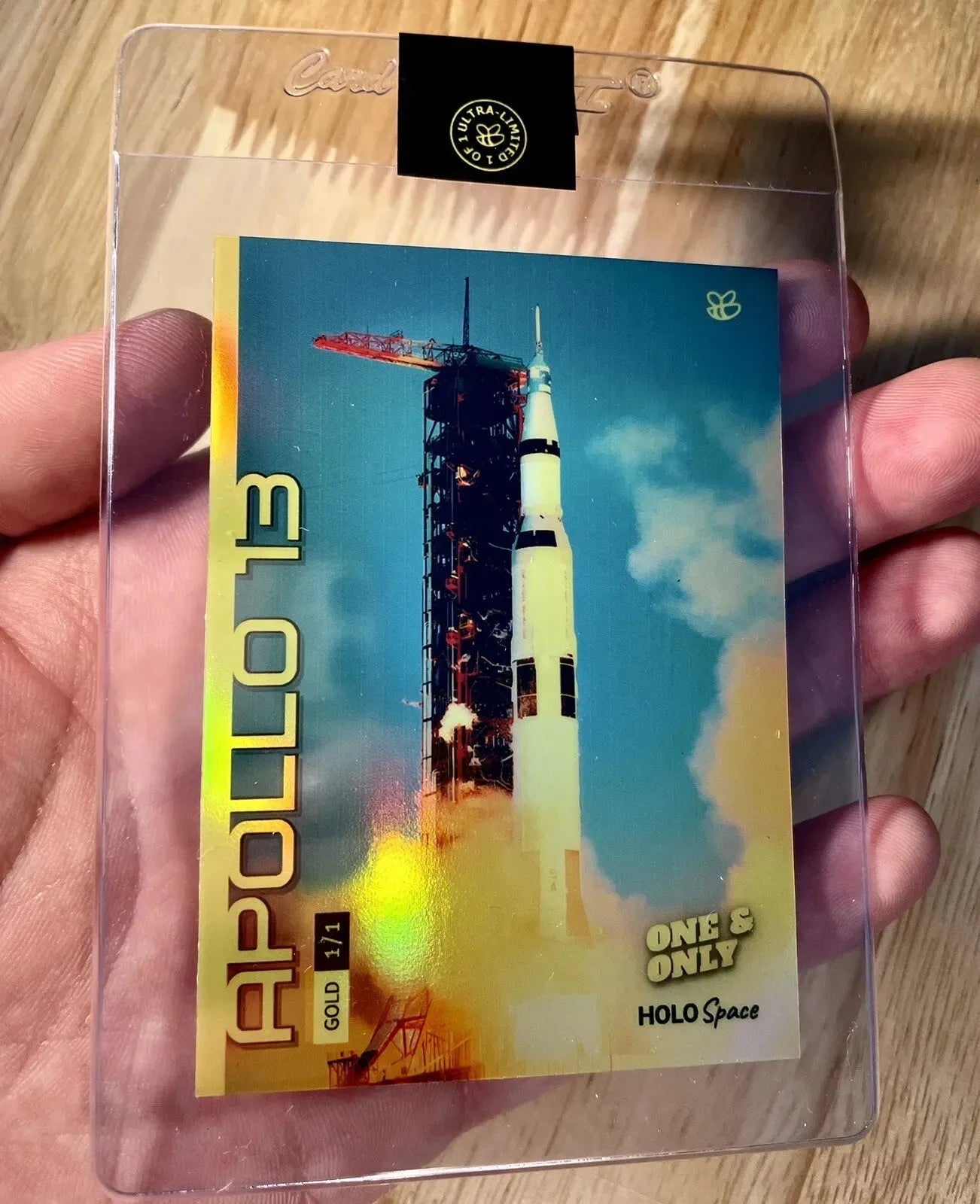 1/1 2024 GleeBeeCo APOLLO 13 Liftoff 1970 Holo GOLD Card #A1L2-1 One Exists!