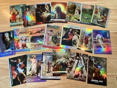 20 Bible Story Cards (Holographic) - GleeBeeCo - Christian Trading Cards