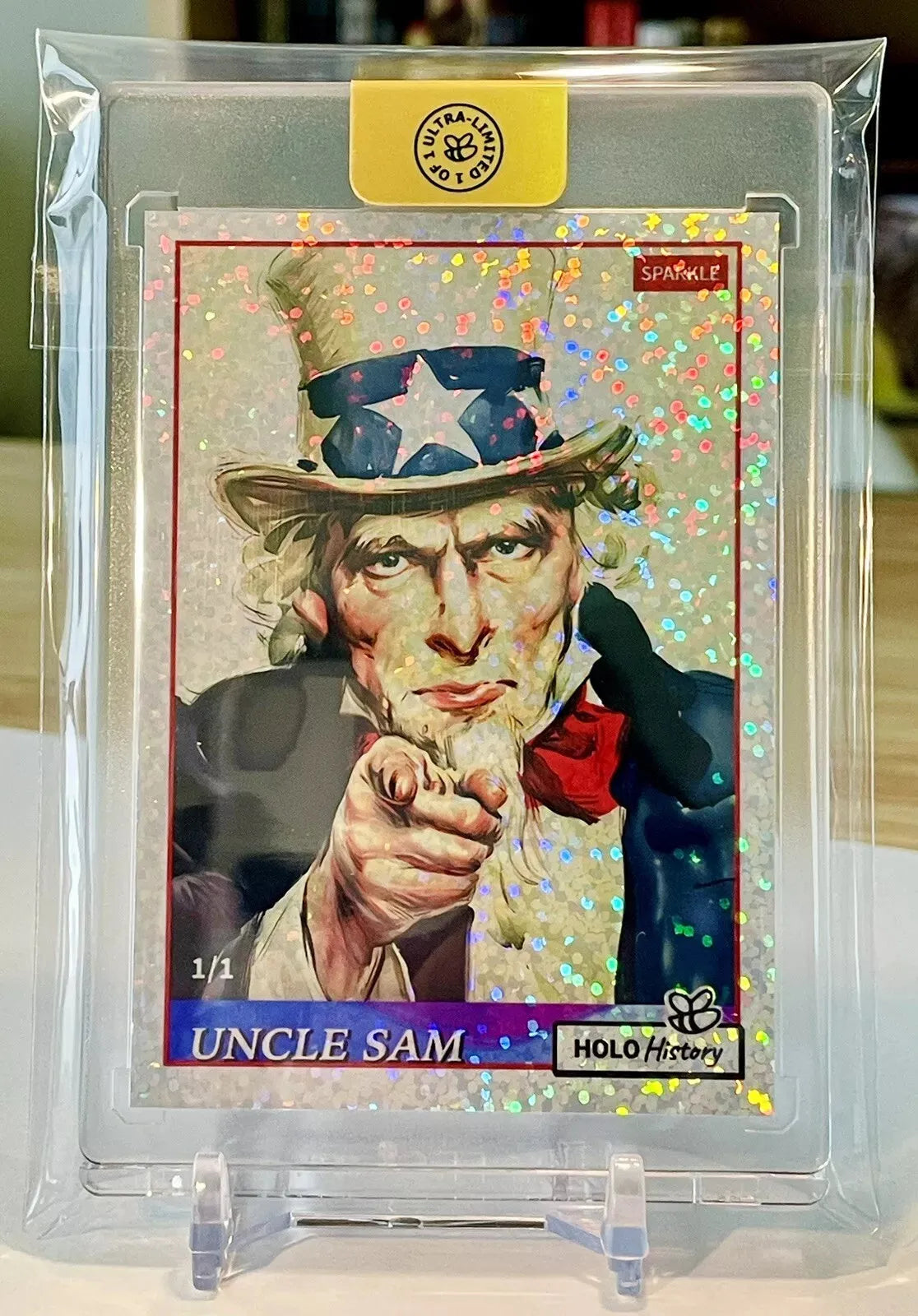 1/1 Uncle Sam "I Want You" Holo Sparkle Card, 2024 GleeBeeCo, Only One Made (!)