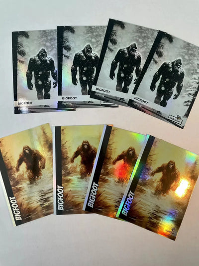 10 Bigfoot Cards (2 Designs) - Holographic GleeBeeCo Cards - Resell Opportunity