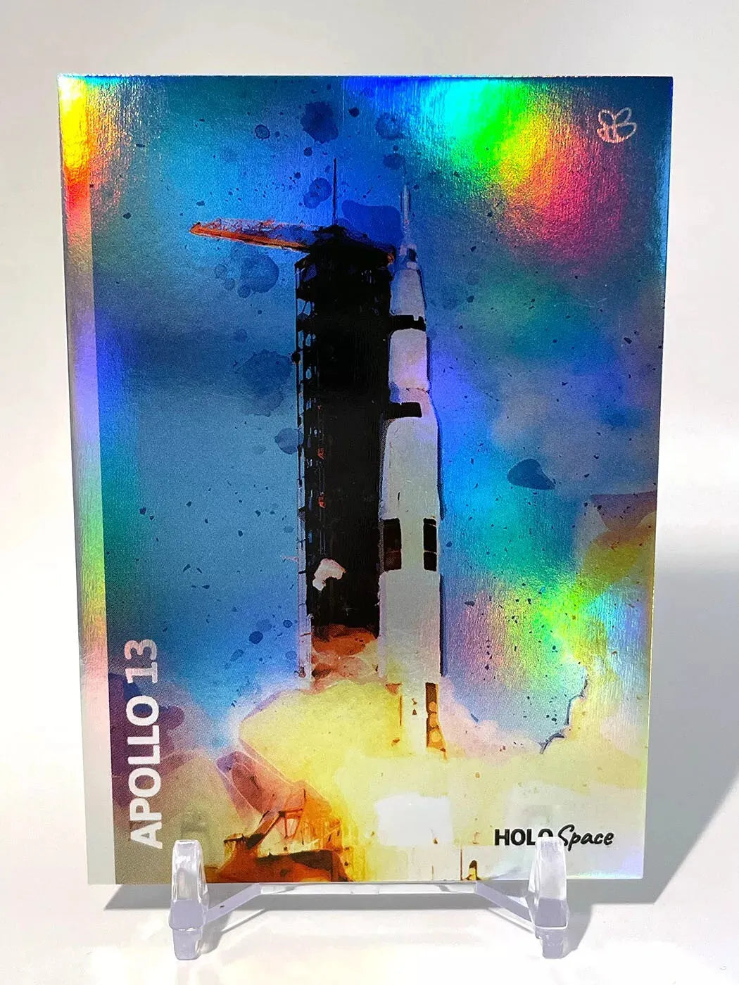 APOLLO 13 Card (Holographic) "Liftoff 1970" NASA Rocket Launch - 2023 GleeBeeCo