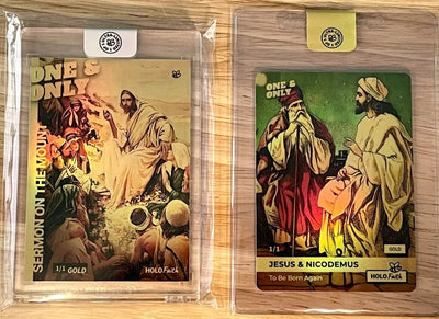 Two 1/1 Jesus Christ / Nicodemus Holo Gold Cards GleeBeeCo 2024 Print Run 1 Each