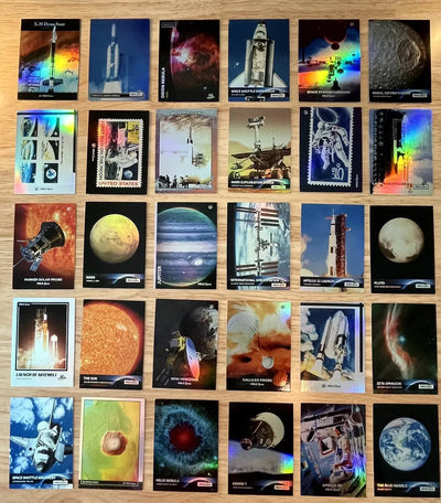 30 Incredible Space Cards (Holographic) - GleeBeeCo - NASA, Apollo 13, ISS, More