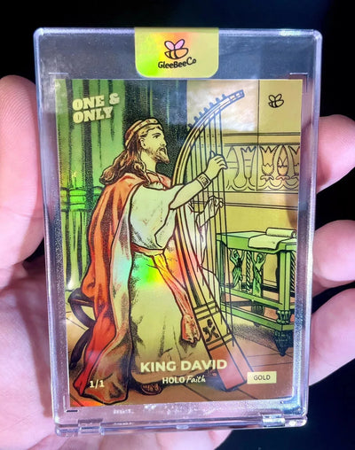 1/1 2024 GleeBeeCo KING DAVID Vintage Illustration Card HOLO GOLD Single Print