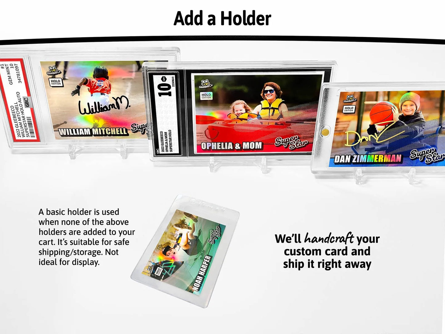 Superstar Custom Holographic Sports Card - Your Kid's Photo & Name GleeBeeCo Superstar Custom Holographic Sports Card - Your Kid's Photo & Name GleeBeeCo
