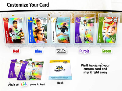 Swoosh "Make Your Own" Sports Card for Kids (Holographic Card) - Your Photo, Your Name - Gift for Dads & Kids